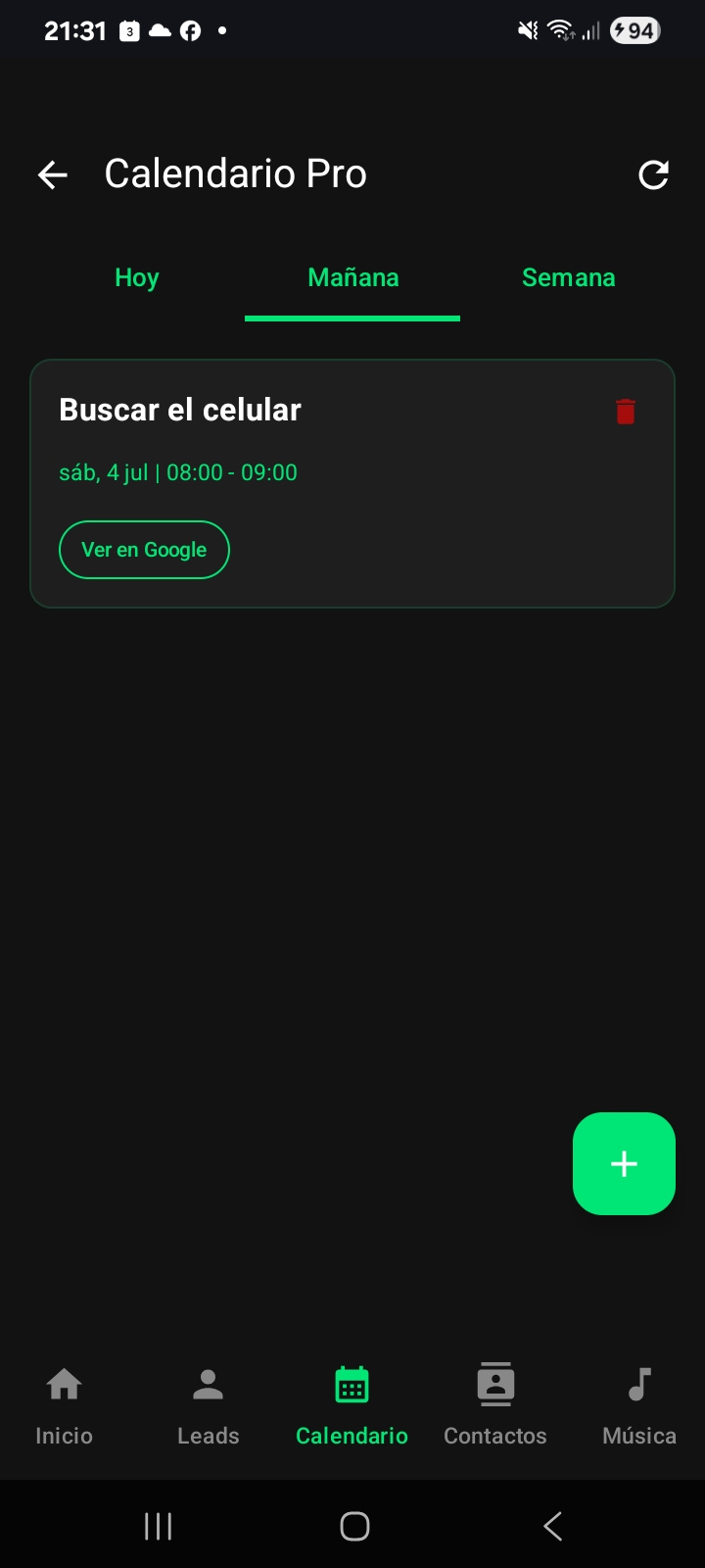 Función de calendario